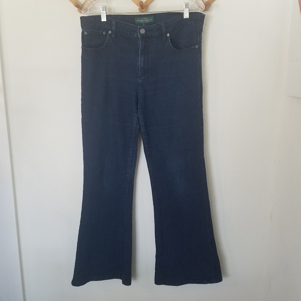 Lauren Ralph Lauren Dark Denim Modern Flare Jean's Sz 12